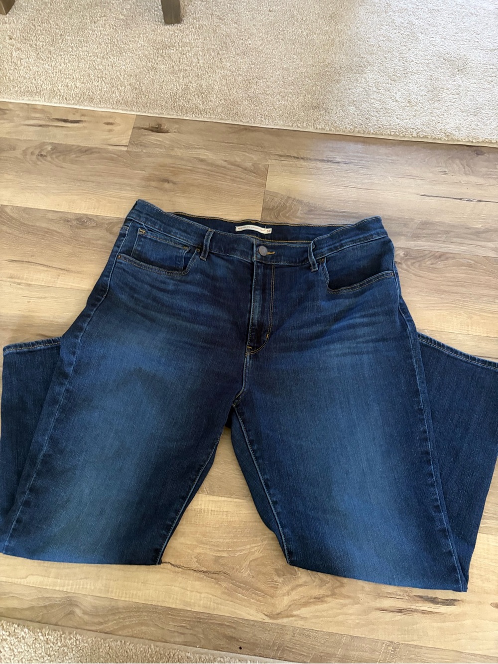 Levi's 724 High Rise Straight Crop Jeans Dark Wash Blue Size 34 (18)